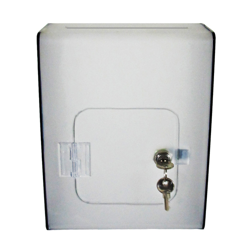 Photo of frost ballot box with black sides and door on front